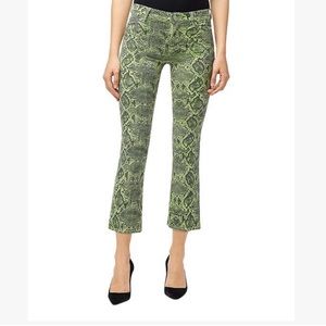 NWT J Brand Selena Mid-Rise Crop Boot size 28 lime boa